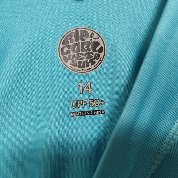 Rip Curl Rash Guard UPF 50+ Swim Shirt Youth Sz 14 - Picture 5 of 10